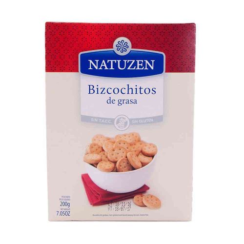 Bizcochitos De Grasa 200 Gr Natuzen