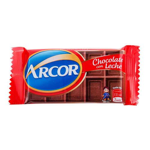 Chocolate Arcor Con Leche 25 Gr