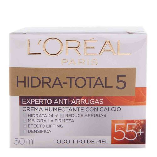 Crema Experto Antiarrugas %5 Lóréal Paris Hidra Total 5 X 50ml