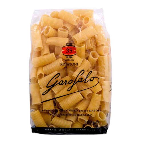 Fideos Penne Rigate Garofalo Corto 500 Gr