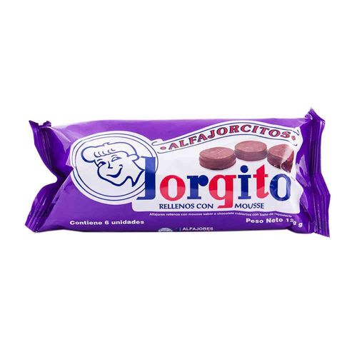 Alfajores Mini Negros Con Mousse Jorgito 128 Gr