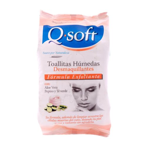 Toallitas Desmaquillantes Qsoft 25 U Exfoliante 25 U