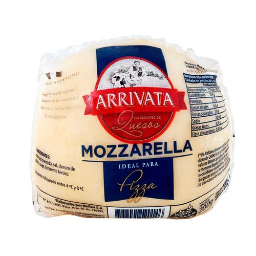 Mozzarella Arrivata Ideal Para Pizza 200 Gr