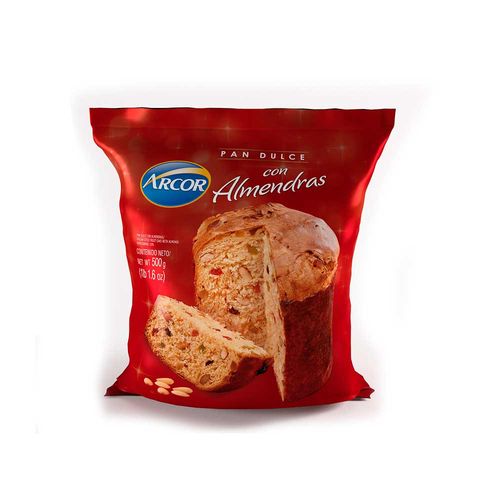 Pan Dulce Arcor Con Frutas Y Almendras Estuche 400 Gr