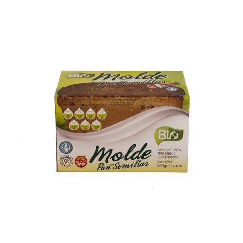 Pan De Molde Con Semillas Libre De Gluten 200 Gr Bio