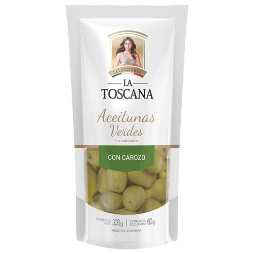 Aceitunas La Toscana Verdes Con Carozo 300 Gr