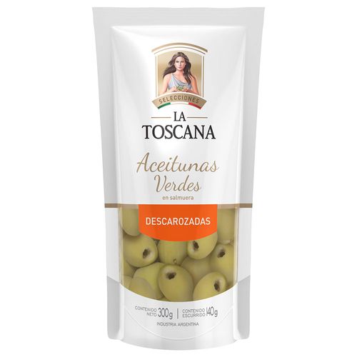 Aceitunas La Toscana Verdes Descarozada 300 Gr