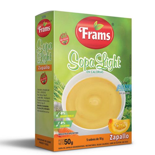 Sopa Light Sin Tacc De Zapallo 50 Gr Frams