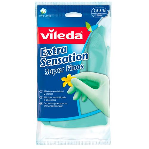 Guantes Extra Sensación Talle M Mediano Vileda