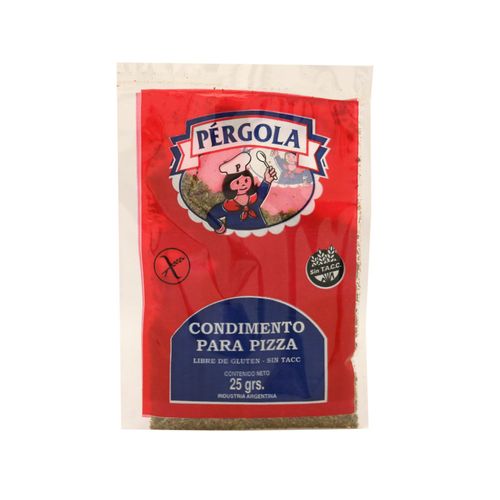 Condimento Para Pizza Sin Tacc 25 Gr Pergola
