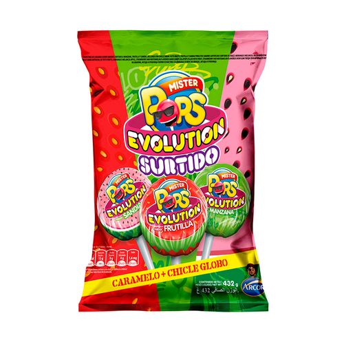 Chupetines Surtidos Evolution Mr´pops 432 Gr