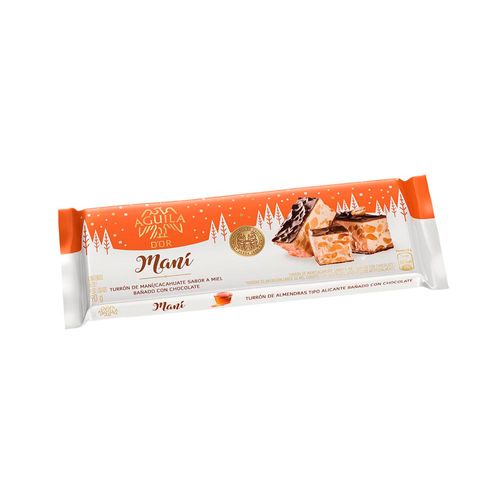 Turrón Arcor De Maní Con Miel Bañado En Chocolate X 90 Gr.