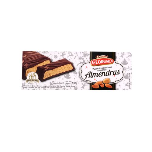 Turron Georgalos Especiales Tableta De Chocolate Pasta De Almendras Estuche 100 Gr