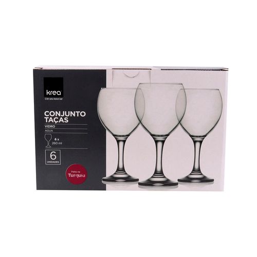 Copas Agua 260ml Turquía X6 Un Krea