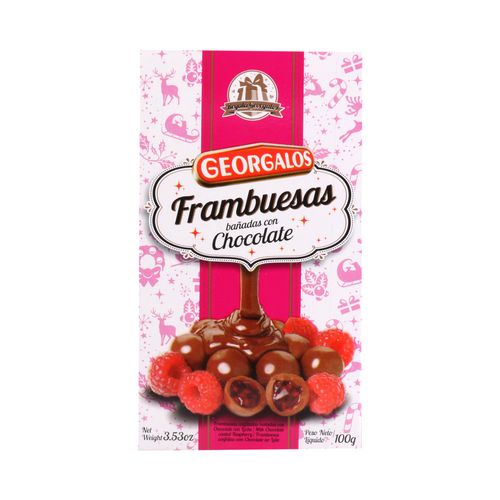 Frambuesas Georgalos Con Chocolate X 100 Gr