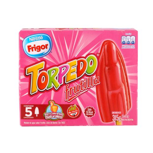 Helado Torpedo Frigor Frutilla 315 Gr