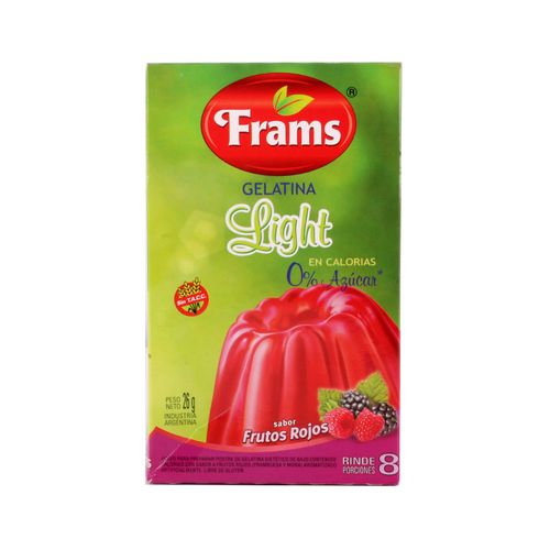 Gelatina Light De Frutos Rojos Sin Tacc 26 Gr Frams