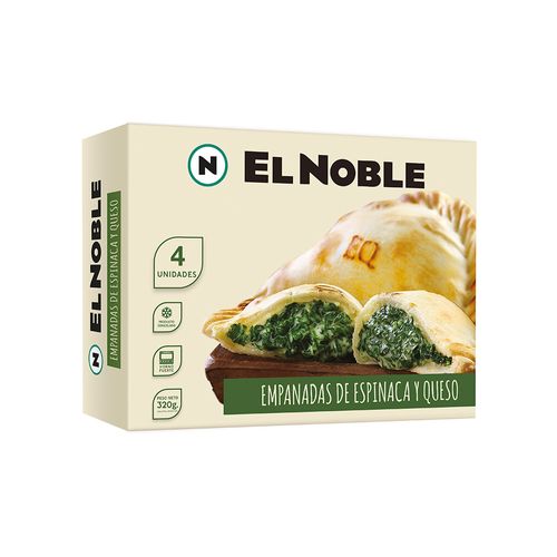 Emanadas El Noble De Espinaca Y Queso X4 320g