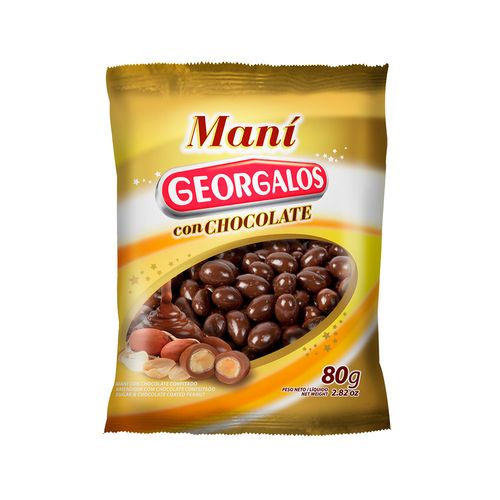 Confites Georgalos De Mani Con Chocolate Paquete 80 Gr