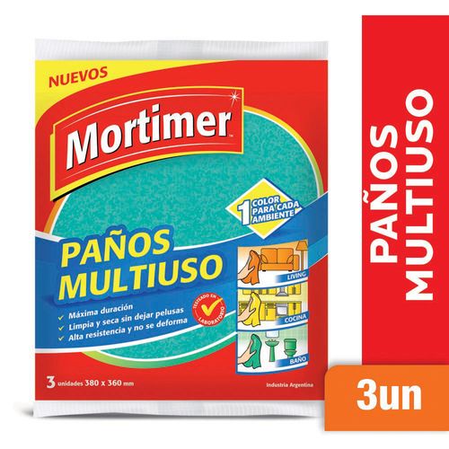 Paño Multiuso Mortimer Multicolor 3 U