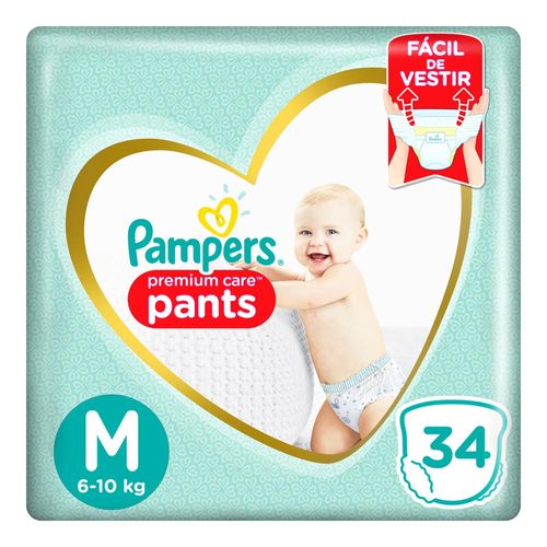 Pañales Pants Premium Care Mediano 34 Un Pampers