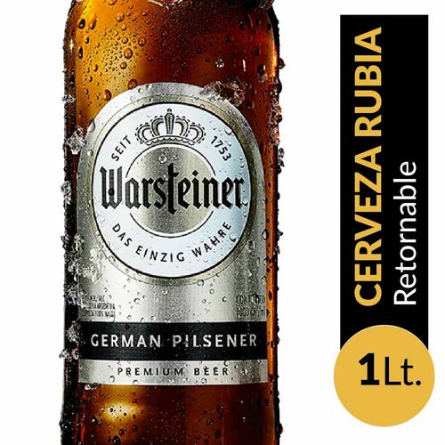 Cerveza Warsteiner 1lt Retornable