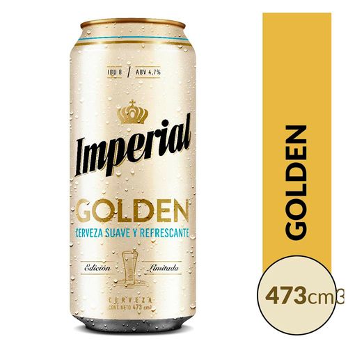 Cerveza Imperial Golden 473cc Lata