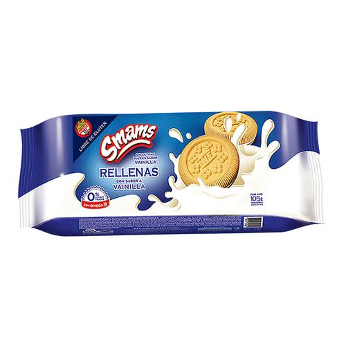 Galletitas Rellenas Sabor Vainilla 105 Gr Smams