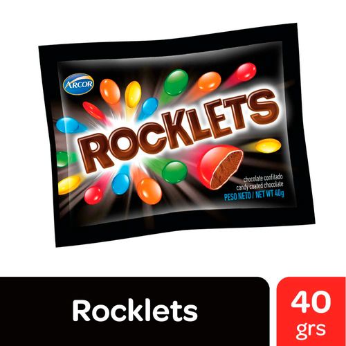 Confites Rocklets De Chocolate 40 Gr