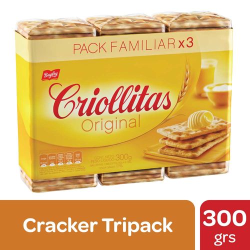 Galletitas De Agua Criollitas Originales 300 Gr