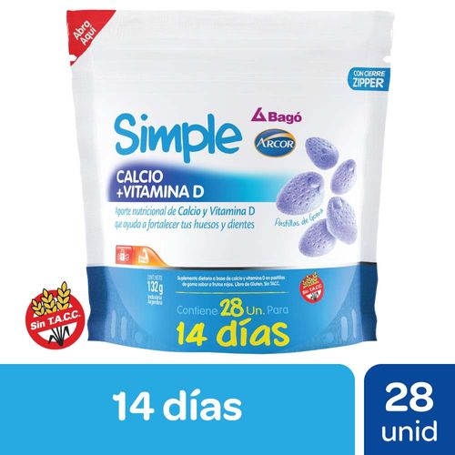 Suplemento Simple Calcio + Vitamina D X132gr