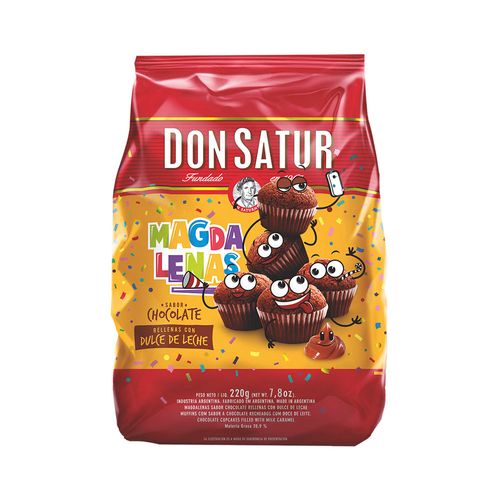 Magdalenas Chocolate Con Dulce De Leche Don Satur 220 Gr