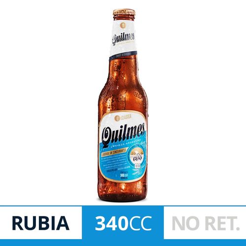 Cerveza Rubia Quilmes Cl sica 340 Ml Porr¢n Descartable