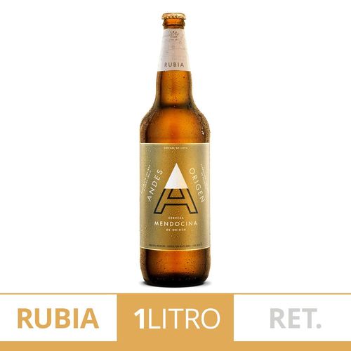 Cerveza Andes Origen Rubia 1lt