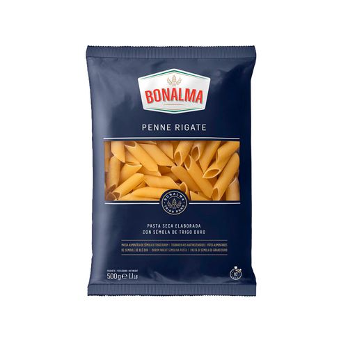 Fideos Penne Rigate Bonalma De Semola 500 Gr