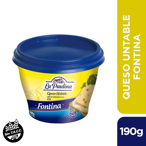 Queso Untable La Paulina Fundido Fontina 190 Gr