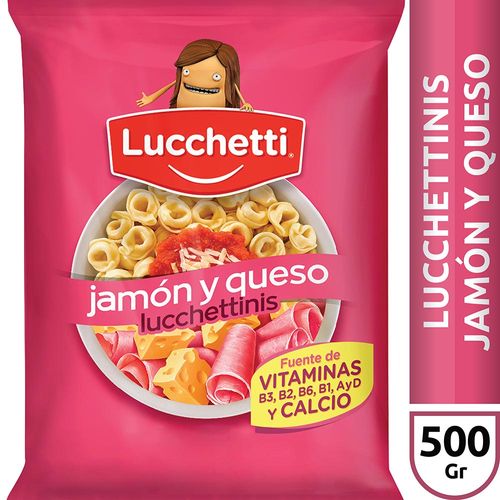 Fideos Lucchettinis Jamon Y Queso 500g