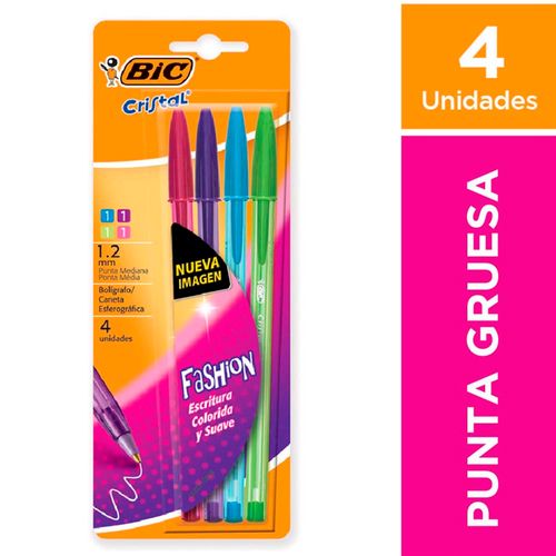 Boligrafo Bic Shimmers Surtido 1102993 Blister 4 U