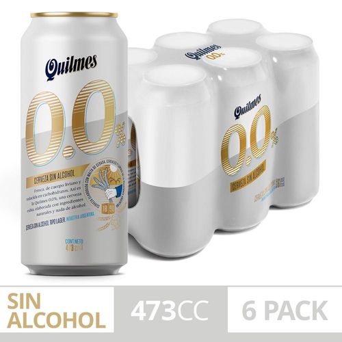 Cerveza Quilmes 0% 473cc Six Pack