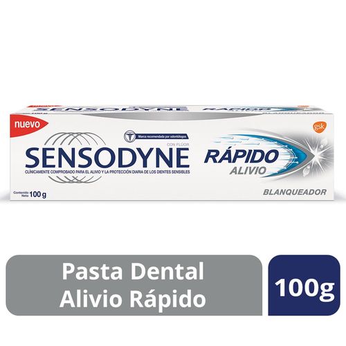 Pasta Dental Sensodyne Rápido Alivio Blanqueador 100gr