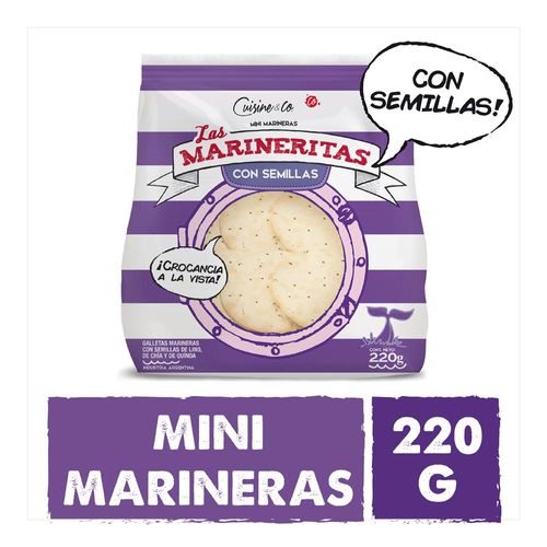 Galletitas Mini Marineras Con Semillas 220 Gr Cuisine & Co Nbe Mp