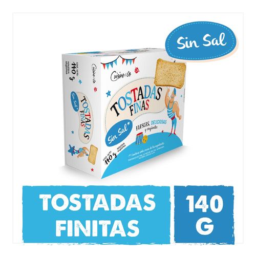 Tostadas Finitas Sin Sal 140 Gr Cuisine & Co