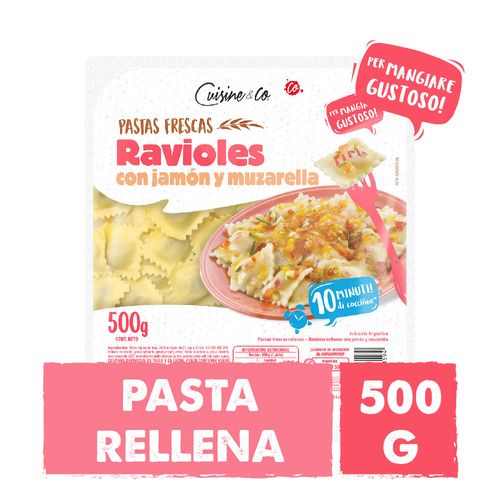 Ravioles Cuisine&co Jamon Y Queso 500gr