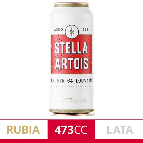 Cerveza Stella Artois Rubia 473 Ml