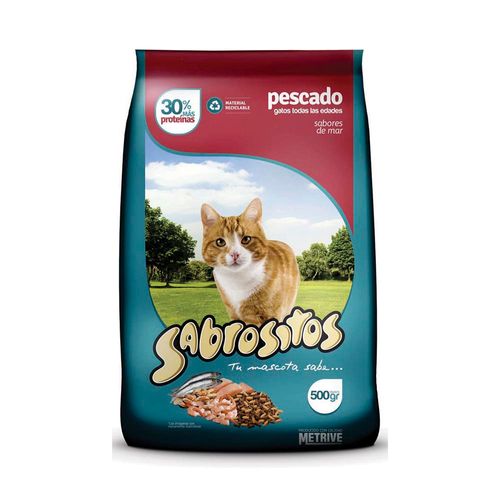 Alimento Sabrositos Para Gatos Pescado X500gr