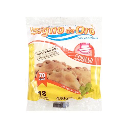 Tapas Emp Criolla Signo De Oro X 18u
