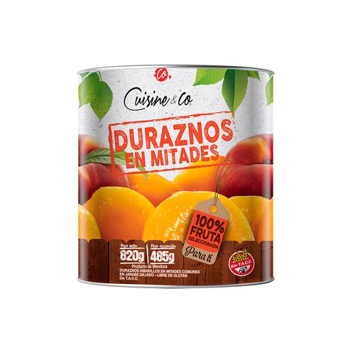 Duraznos En Mitades Cuisine & Co 820gr