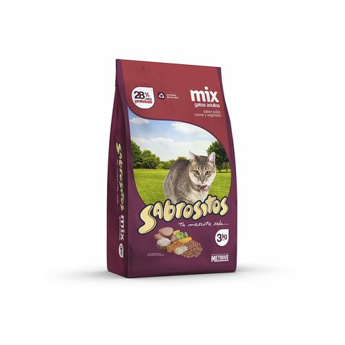 Alimento Sabrositos Gato Mix P,c,v 3k