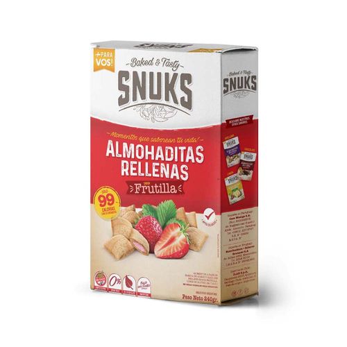 Almohaditas Rellena Frutilla Snuks 240 Gr