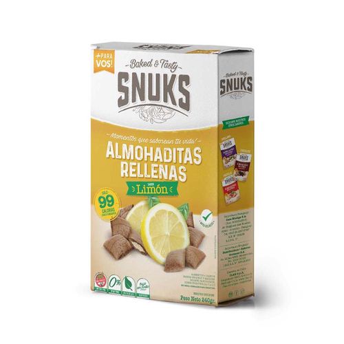 Almohaditas Rellenas Limón Snuks 240 Gr